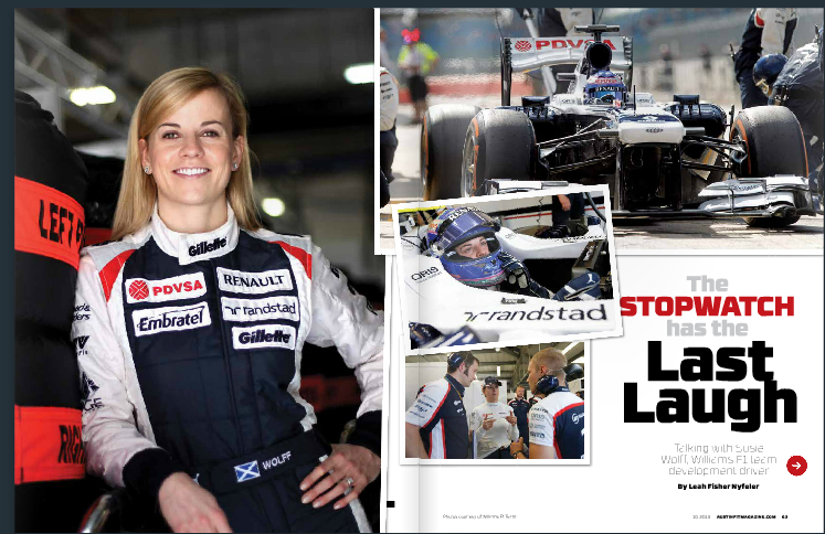 Motorsport coverage is tons of fun, and Williams F1 Team driver Susie Wolfe was charming, witty, and all business.