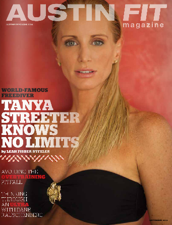 Magazine cover featuring freediver Tanya Streeter