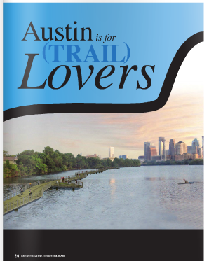 Image of downtown Austin over lake with title 