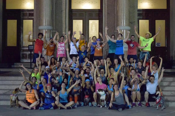 Project Austin free workout group at the State Capitol Building
